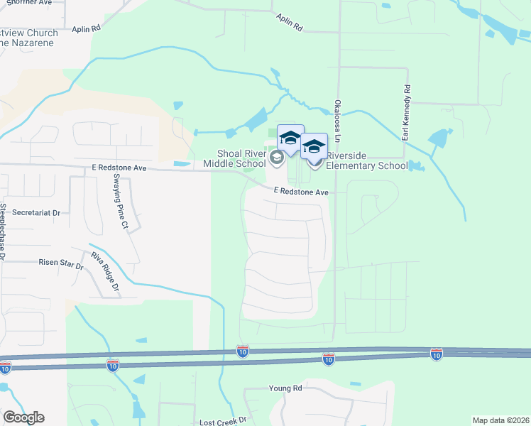 map of restaurants, bars, coffee shops, grocery stores, and more near 305 Merlin Court in Crestview