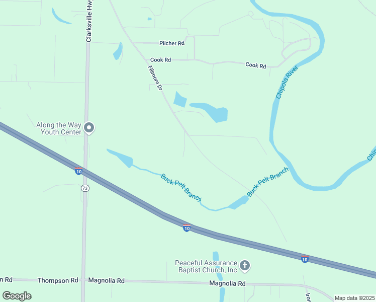 map of restaurants, bars, coffee shops, grocery stores, and more near 2361-2381 Fillmore Drive in Marianna