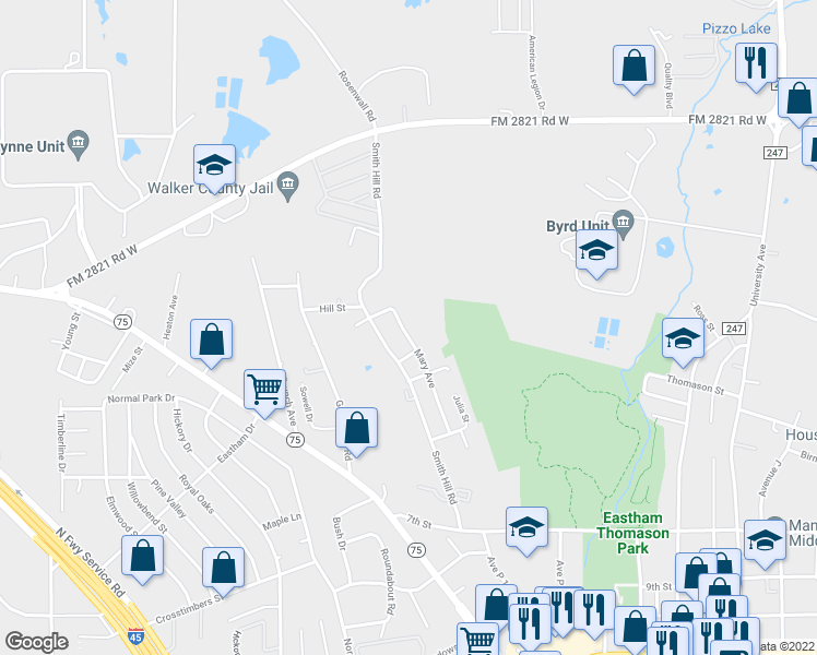map of restaurants, bars, coffee shops, grocery stores, and more near 113 Mary Avenue in Huntsville