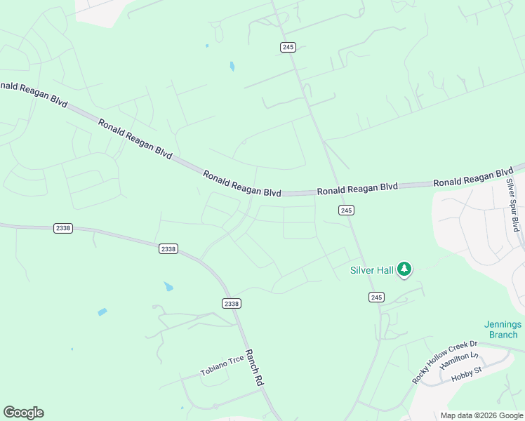 map of restaurants, bars, coffee shops, grocery stores, and more near 901 County Road 245 in Georgetown