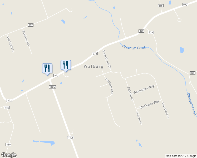 map of restaurants, bars, coffee shops, grocery stores, and more near 203 High Point Way in Georgetown