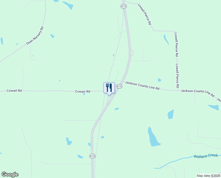 map of restaurants, bars, coffee shops, grocery stores, and more near 26901 Mississippi 613 in Lucedale