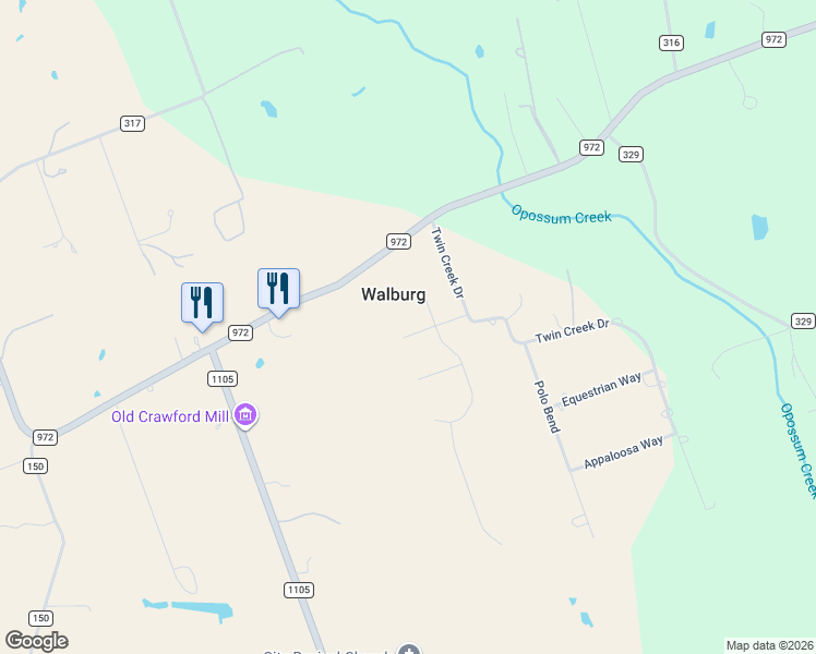 map of restaurants, bars, coffee shops, grocery stores, and more near 203 High Point Way in Georgetown