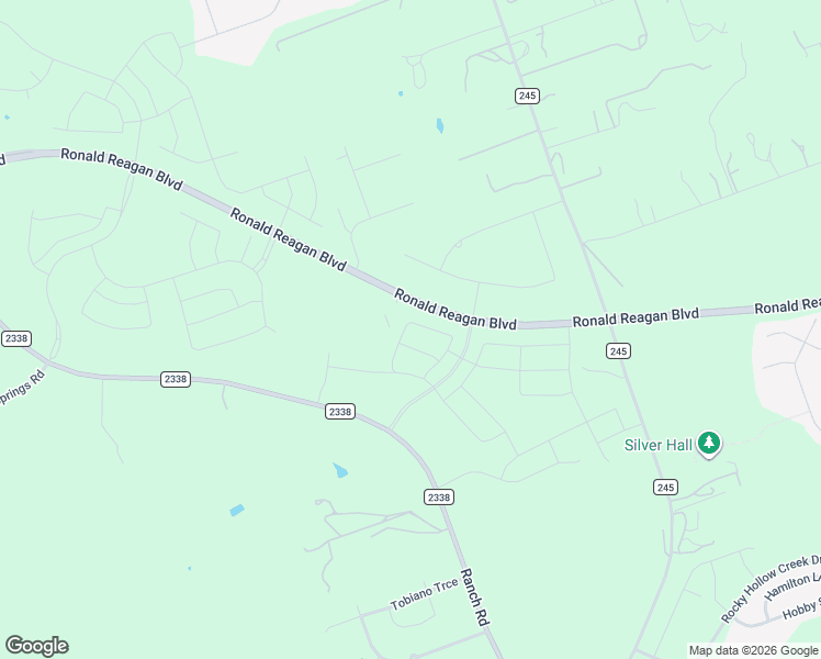 map of restaurants, bars, coffee shops, grocery stores, and more near Ronald Reagan Boulevard in Georgetown