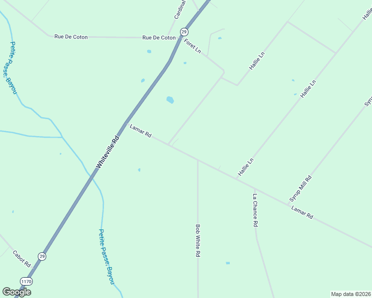 map of restaurants, bars, coffee shops, grocery stores, and more near 1133-1399 Lamar Road in Ville Platte