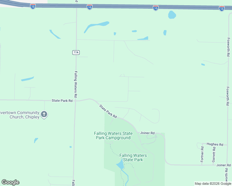 map of restaurants, bars, coffee shops, grocery stores, and more near 1186 Pine Forest Road in Chipley