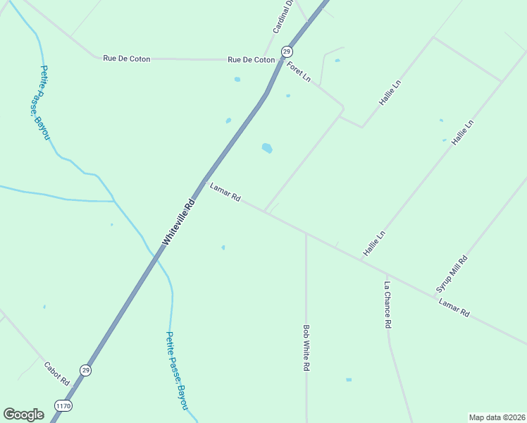 map of restaurants, bars, coffee shops, grocery stores, and more near 1133 Lamar Road in Ville Platte