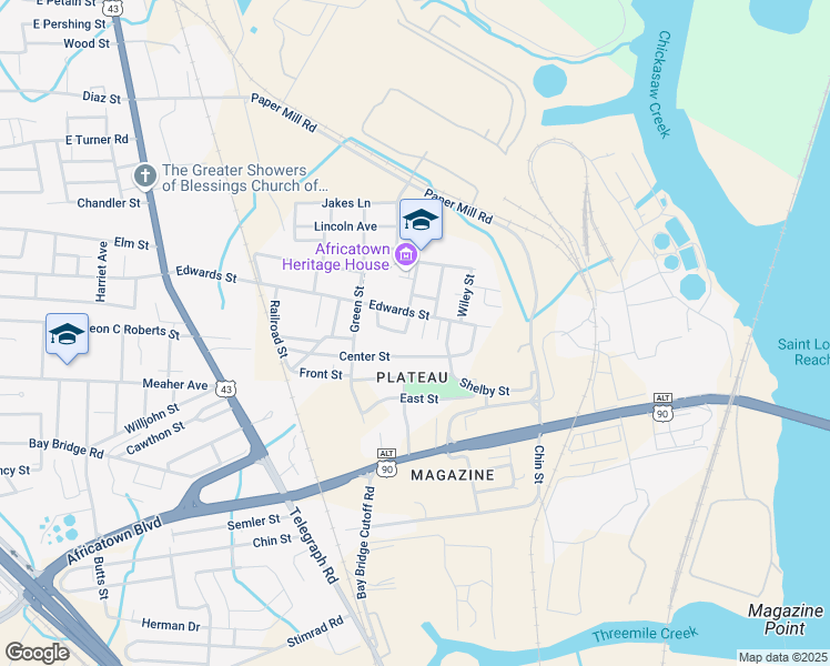 map of restaurants, bars, coffee shops, grocery stores, and more near 2309 Summerlin Lane in Mobile