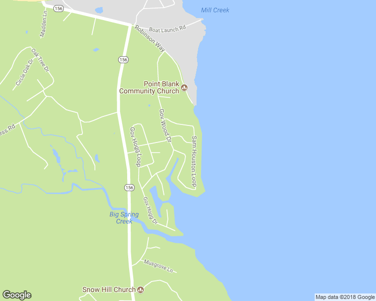 map of restaurants, bars, coffee shops, grocery stores, and more near 710 Sam Houston Loop in Point Blank