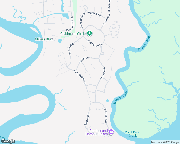 map of restaurants, bars, coffee shops, grocery stores, and more near 115 Wards Lane in St. Marys