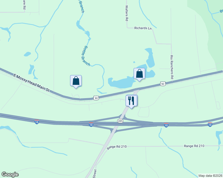 map of restaurants, bars, coffee shops, grocery stores, and more near 14498 U.S. 90 in DeFuniak Springs