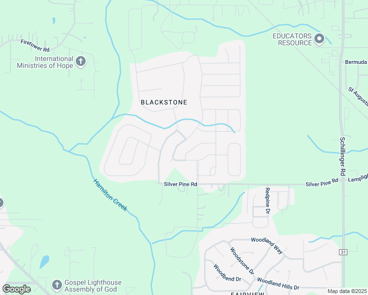 map of restaurants, bars, coffee shops, grocery stores, and more near 8359 Wintergreen Drive in Semmes
