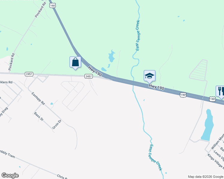 map of restaurants, bars, coffee shops, grocery stores, and more near 5481 U.S. 190 in Livingston