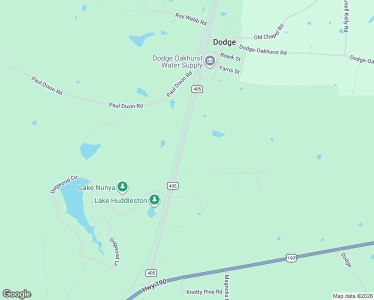 map of restaurants, bars, coffee shops, grocery stores, and more near 114 Farm to Market 405 in Huntsville