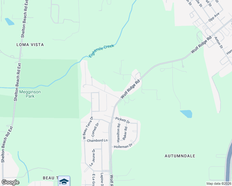 map of restaurants, bars, coffee shops, grocery stores, and more near 4056 Dixon Lane in Mobile