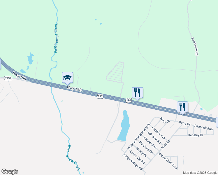 map of restaurants, bars, coffee shops, grocery stores, and more near 4950 U.S. Highway 190 in Livingston