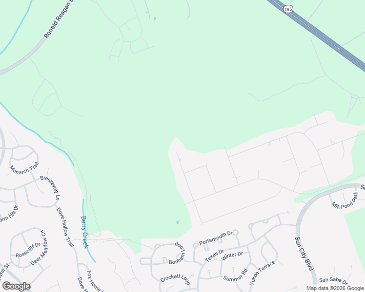 map of restaurants, bars, coffee shops, grocery stores, and more near 416 Escondido Drive in Georgetown