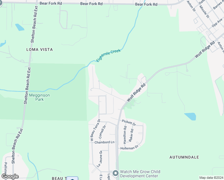 map of restaurants, bars, coffee shops, grocery stores, and more near 2341 Bennett Drive in Mobile