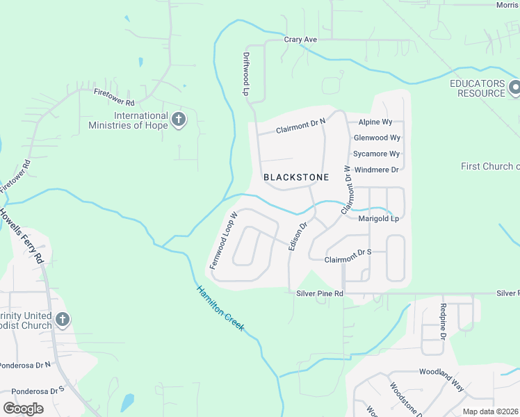 map of restaurants, bars, coffee shops, grocery stores, and more near 8591 Fernwood Loop North in Semmes