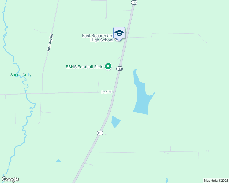 map of restaurants, bars, coffee shops, grocery stores, and more near 5364 Highway 113 in DeRidder