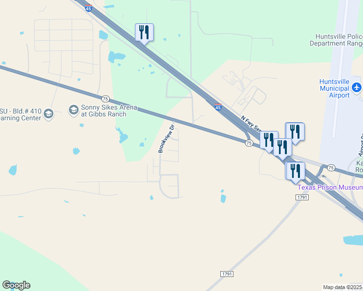 map of restaurants, bars, coffee shops, grocery stores, and more near 127 Briarwood Drive in Huntsville