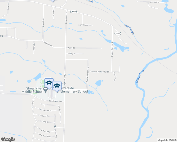 map of restaurants, bars, coffee shops, grocery stores, and more near 3174 James Kennedy Road in Crestview