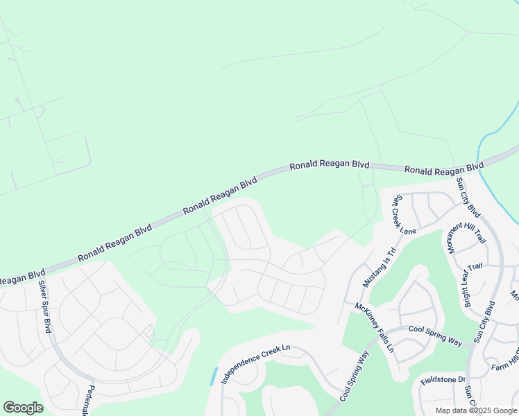map of restaurants, bars, coffee shops, grocery stores, and more near Ronald Reagan Boulevard in Georgetown