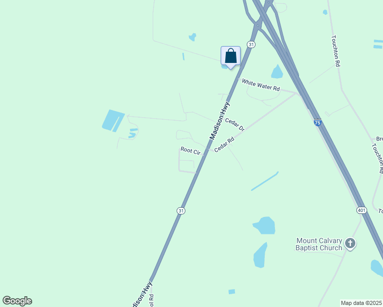 map of restaurants, bars, coffee shops, grocery stores, and more near 3941 Root Circle in Valdosta