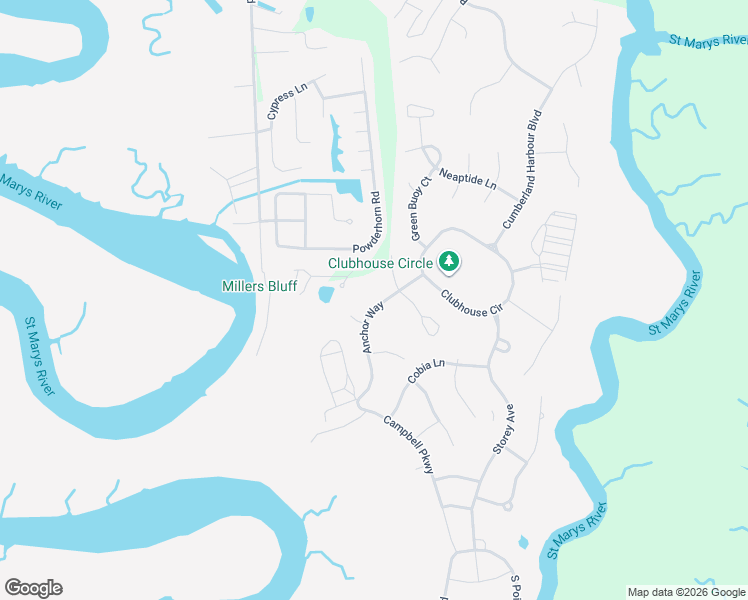 map of restaurants, bars, coffee shops, grocery stores, and more near 204 Anchor Way in St. Marys