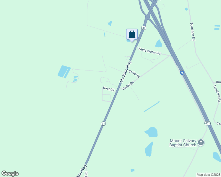 map of restaurants, bars, coffee shops, grocery stores, and more near 3941 Root Circle in Valdosta