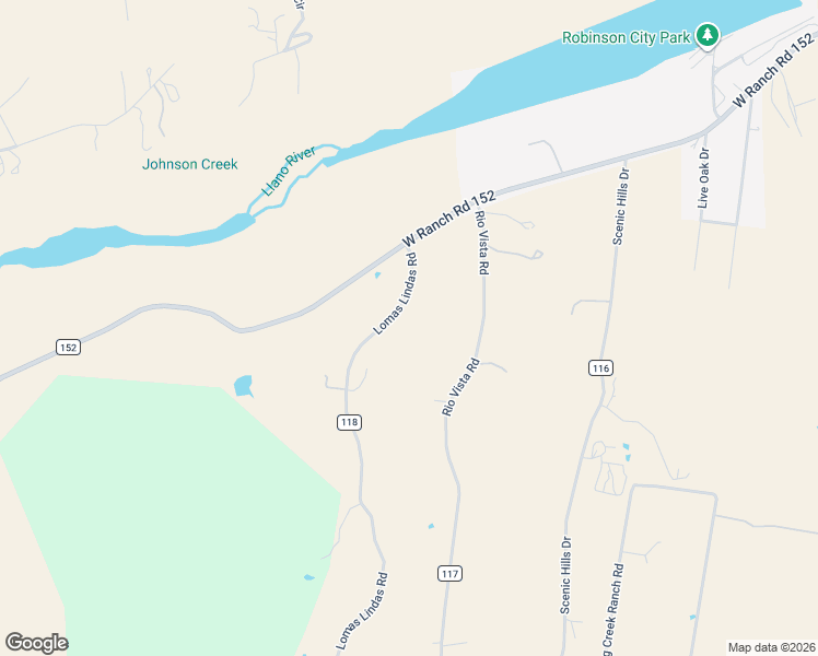 map of restaurants, bars, coffee shops, grocery stores, and more near 124 County Road 118 in Llano