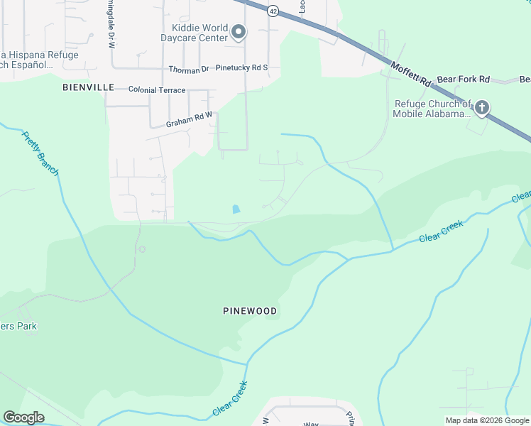 map of restaurants, bars, coffee shops, grocery stores, and more near 2504 Magnolia Grande Court in Mobile