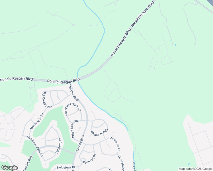 map of restaurants, bars, coffee shops, grocery stores, and more near Ronald Reagan Boulevard in Georgetown