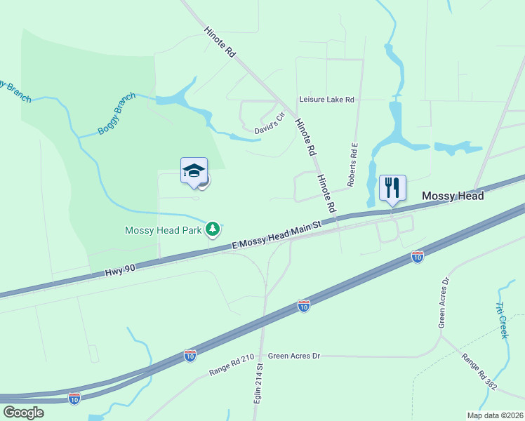 map of restaurants, bars, coffee shops, grocery stores, and more near 12984 U.S. 90 in DeFuniak Springs