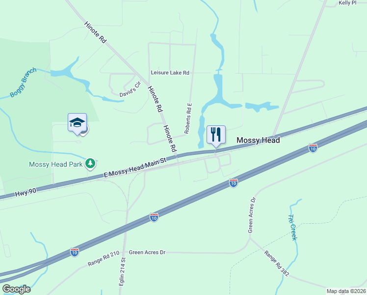 map of restaurants, bars, coffee shops, grocery stores, and more near 12678 U.S. 90 in DeFuniak Springs