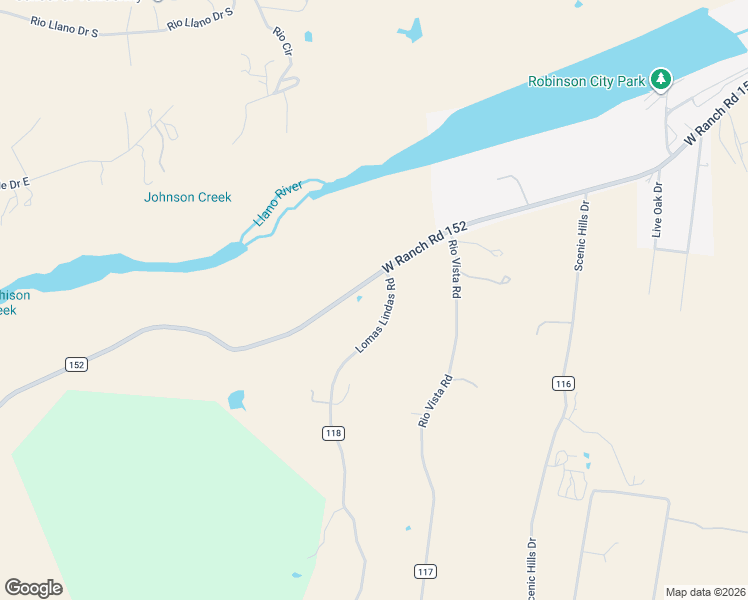 map of restaurants, bars, coffee shops, grocery stores, and more near 3410 West Ranch Road 152 in Llano
