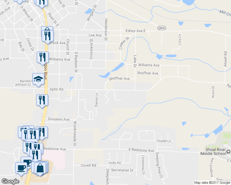 map of restaurants, bars, coffee shops, grocery stores, and more near 518-548 County Rd in Crestview