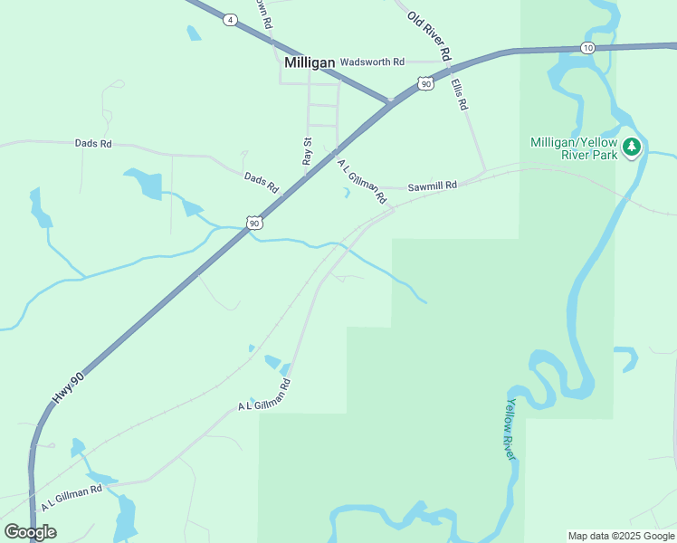 map of restaurants, bars, coffee shops, grocery stores, and more near 1845 Dreaden Circle in Baker