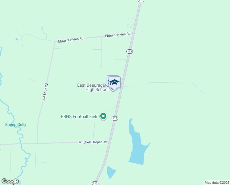 map of restaurants, bars, coffee shops, grocery stores, and more near 5368 Louisiana 113 in DeRidder