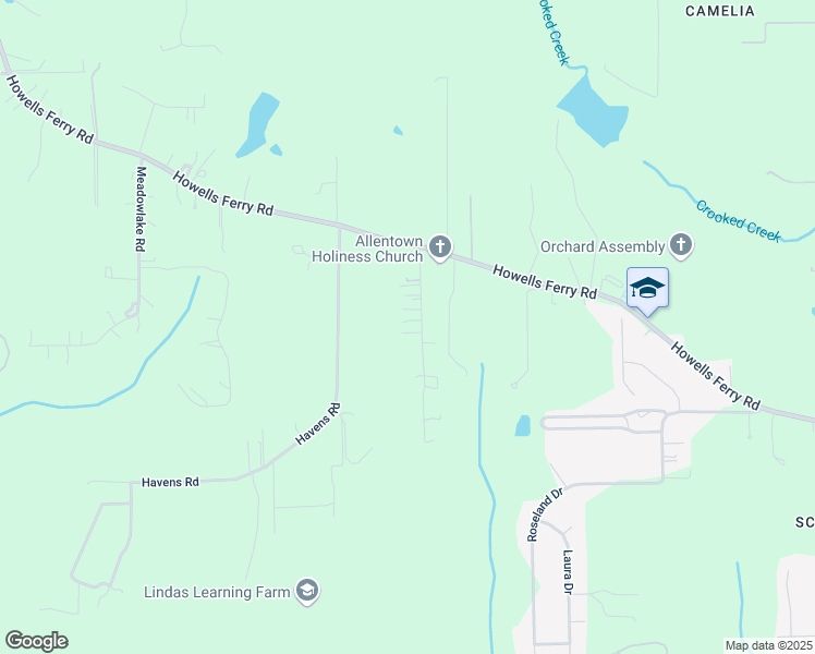 map of restaurants, bars, coffee shops, grocery stores, and more near 10673 Howells Ferry Road in Semmes