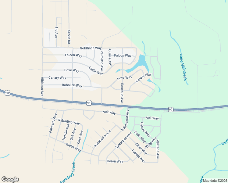 map of restaurants, bars, coffee shops, grocery stores, and more near 4670 Dove Way in Crestview