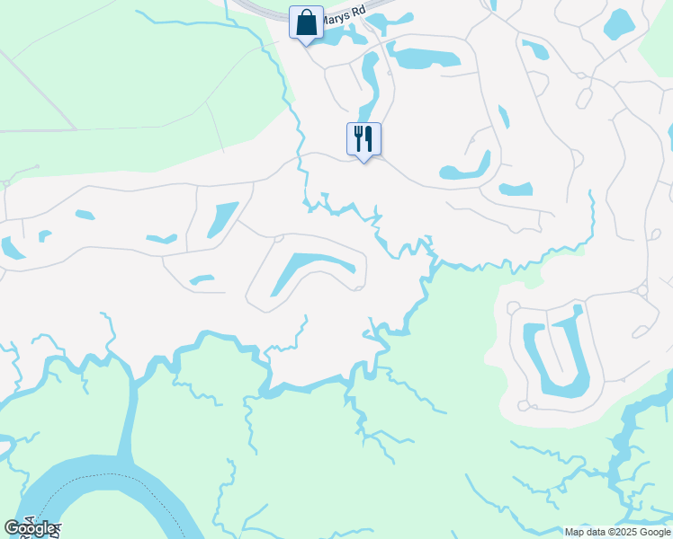 map of restaurants, bars, coffee shops, grocery stores, and more near 1038 Greenwillow Drive in Saint Marys