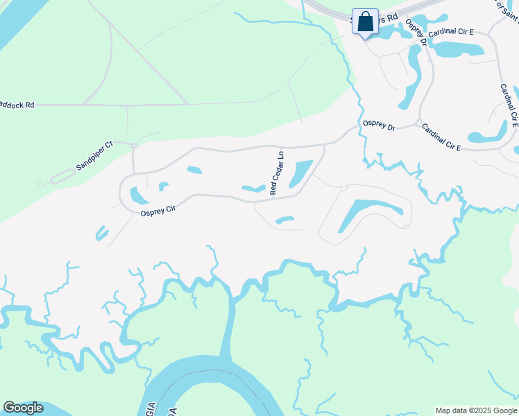 map of restaurants, bars, coffee shops, grocery stores, and more near 1101 Birdsong Trail in St. Marys