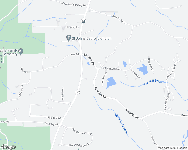 map of restaurants, bars, coffee shops, grocery stores, and more near 7530 Bromley Road in Bay Minette