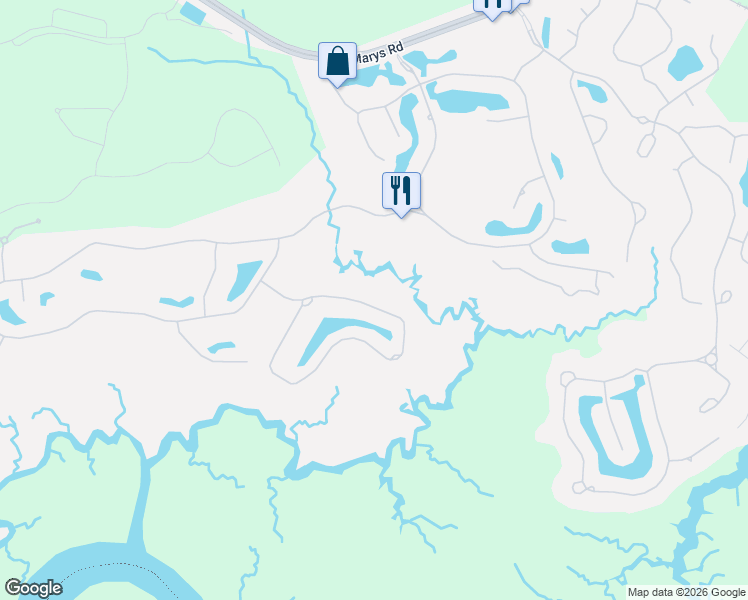 map of restaurants, bars, coffee shops, grocery stores, and more near 1018 Greenwillow Drive in St. Marys