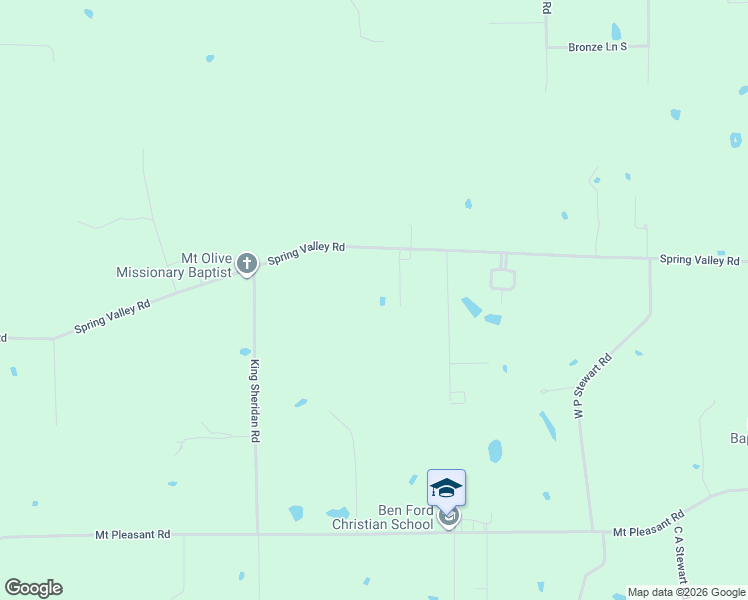 map of restaurants, bars, coffee shops, grocery stores, and more near 59162 Spring Valley Road in Bogalusa