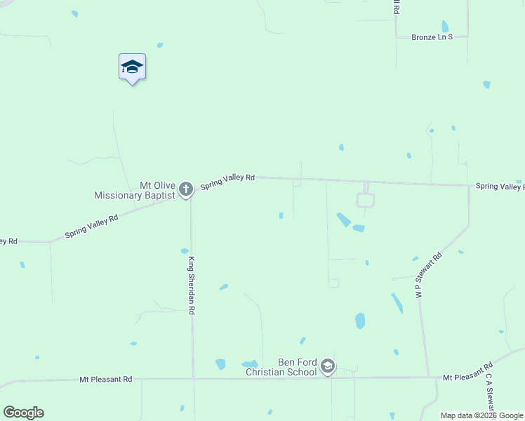 map of restaurants, bars, coffee shops, grocery stores, and more near 59162 Spring Valley Road in Bogalusa