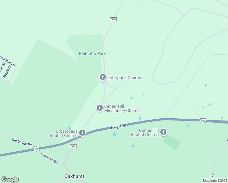 map of restaurants, bars, coffee shops, grocery stores, and more near 150 Harrison Road in Oakhurst