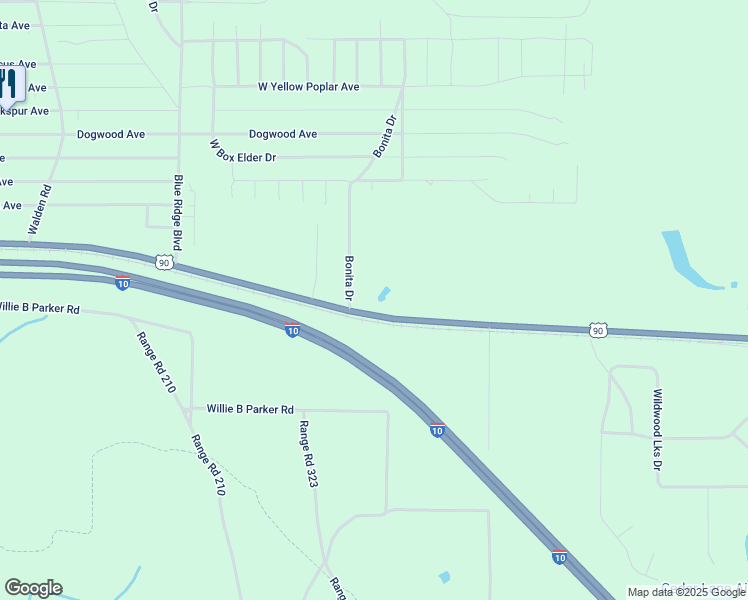 map of restaurants, bars, coffee shops, grocery stores, and more near 64 Bonita Drive in DeFuniak Springs