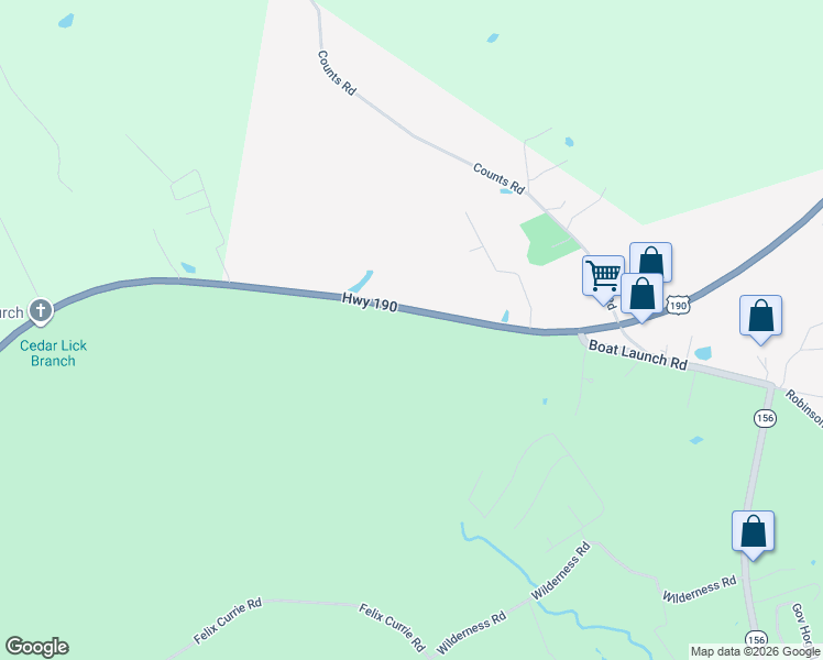 map of restaurants, bars, coffee shops, grocery stores, and more near 4562 U.S. Highway 190 in Point Blank